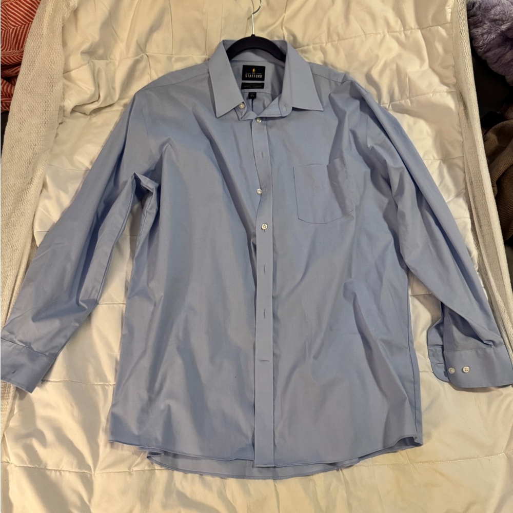 Stafford Men's Blue Dress Shirt